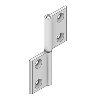 51-300-3 MODULAR SOLUTIONS ALUMINUM HINGE<BR>30 SERIES LIFTOFF W/HARDWARE